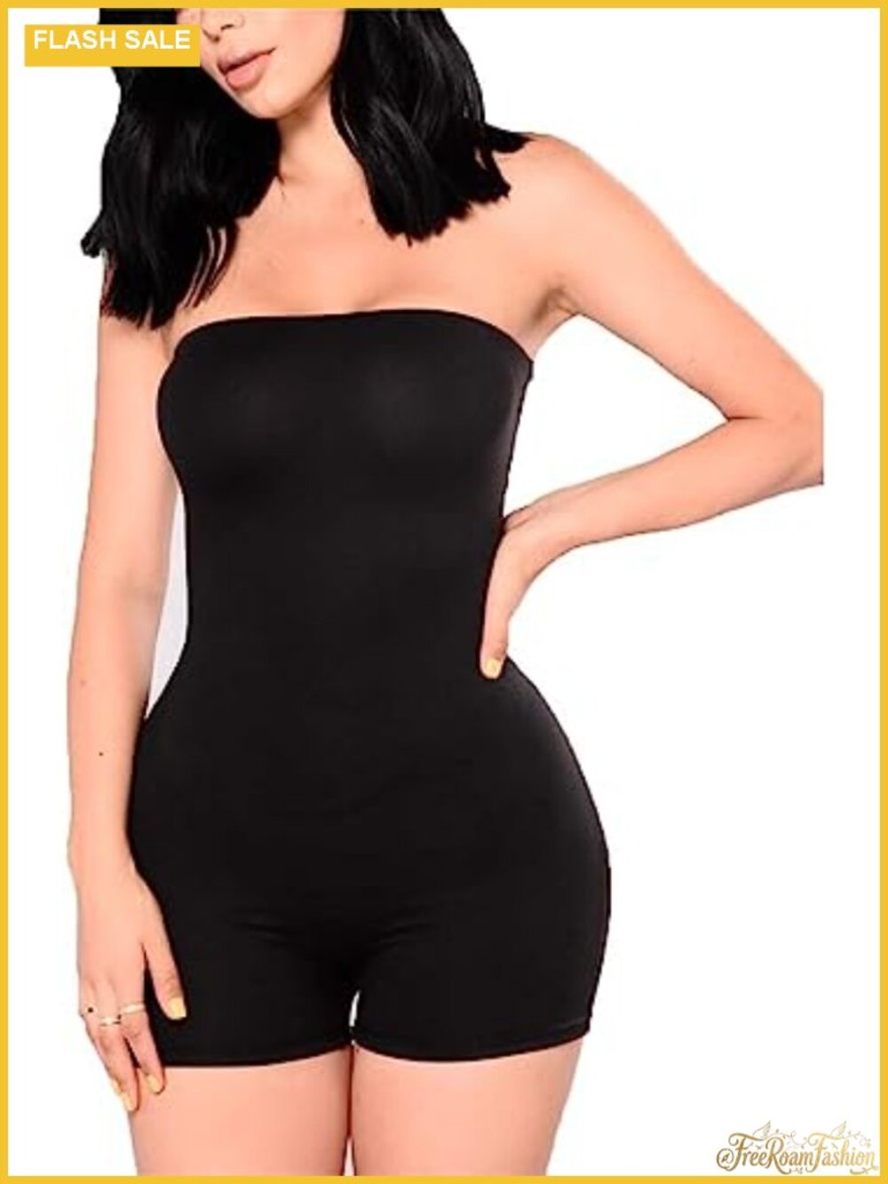 Strapless Bodycon Romper Jumpsuit for Women | Tube Top One Piece